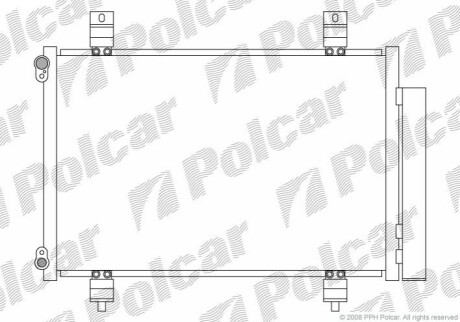 Радиатор кондиционера Polcar 7423K8C1