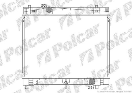 Радіатор охолодження Polcar 8105081K