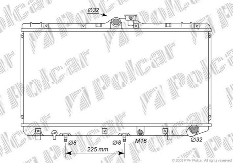 Радіатор охолодження Polcar 811008-4