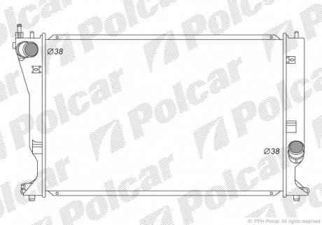 Радіатор охолодження Polcar 8115082K (фото 1)