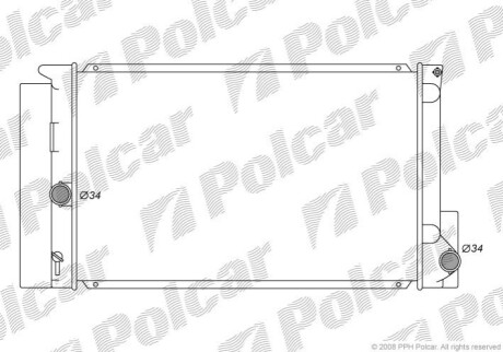 Радіатор охолодження Polcar 8116081K