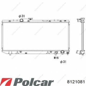 Радиатор охлаждения Polcar 8121081 (фото 1)