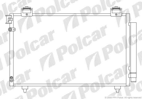 Радіатор кондиціонера Polcar 8125K8C2