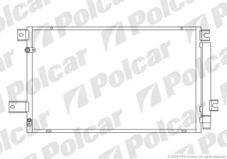 Радіатор кондиціонера Polcar 8125K8C4S