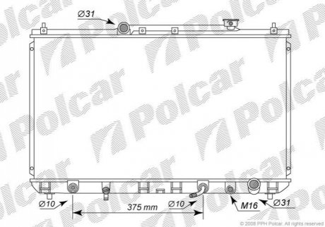 Радіатор охолоджування двигуна Polcar 8135082K