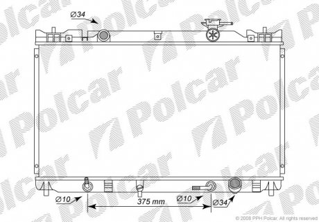 Радиатор охлаждения Polcar 8136081K