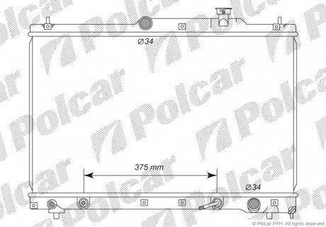 Радіатор охолодження Polcar 8151081