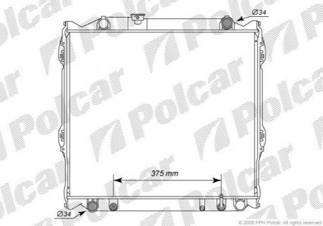 Радіатор охолодження Polcar 8177087 (фото 1)
