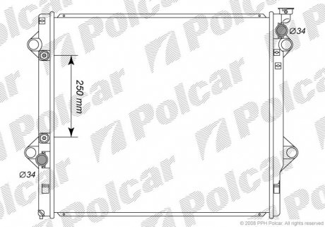 Радіатор охолодження Polcar 8191082K (фото 1)