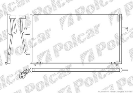 Радіатор кондиціонера Polcar 9040K8C1S (фото 1)