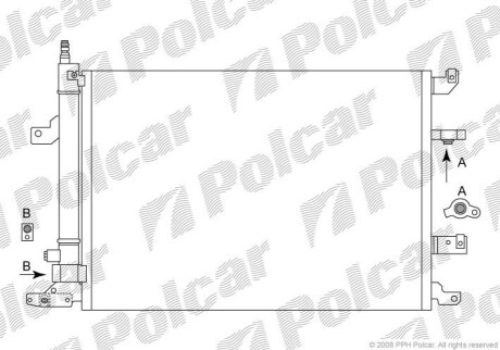 Радіатор кондиціонера Polcar 9080K8C2S