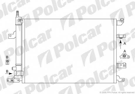 Радиатор кондиционера Polcar 9080K8C2S