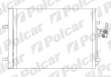 Радиатор кондиционера Polcar 9082K8C1