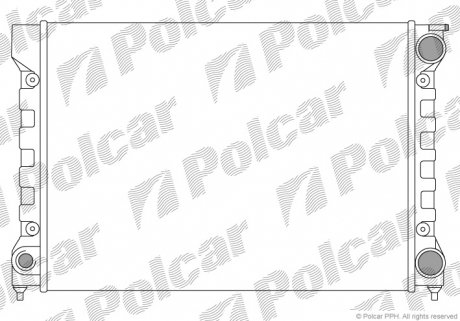 Радиатор VW Golf II 1.6 83-91 Polcar 953408A2