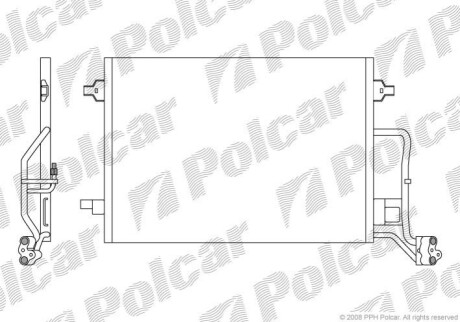 Радиатор кондиционера Polcar 9549K8C1