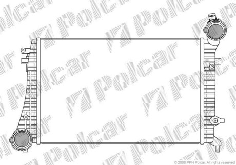 Радіатор повітря (Інтеркулер) Polcar 9555J8-1