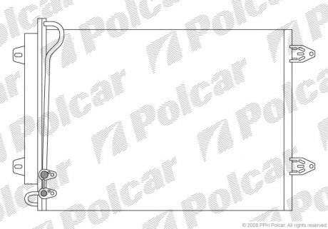 Радіатор кондиціонера Polcar 9555K8C1 (фото 1)