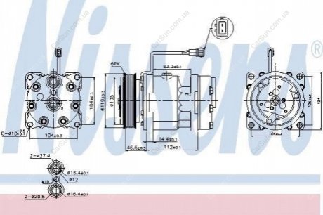 Компресор кондиціонера (новий) Polcar 9567KS-1