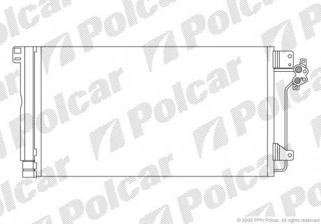 Радіатор кондиціонера Polcar 9568K8C1