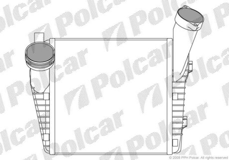 Радиатор воздуха (Интеркулер) Polcar 9580J82X