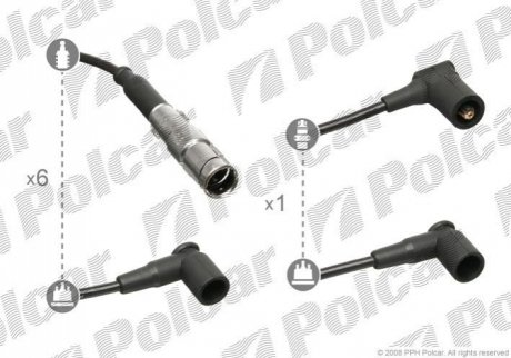 Провод зажигания Polcar BS0986356332 (фото 1)