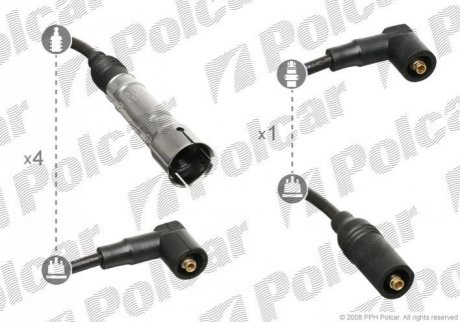 Провод зажигания Polcar BS0986356342 (фото 1)