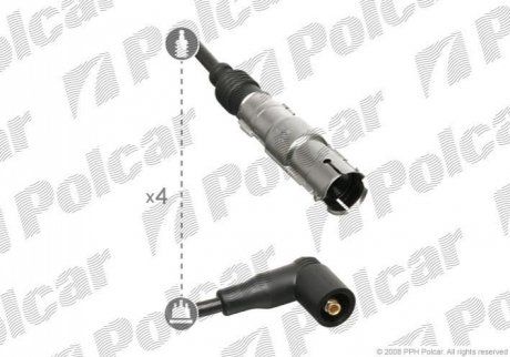 Провод зажигания Polcar BS0986356359 (фото 1)