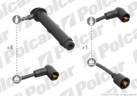 Провод зажигания Polcar BS0986356748 (фото 1)