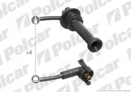 Провод зажигания Polcar BS0986356805 (фото 1)