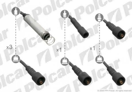 Провод зажигания Polcar BS0986356850 (фото 1)