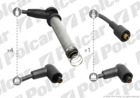 Провод зажигания Polcar BS0986357127 (фото 1)