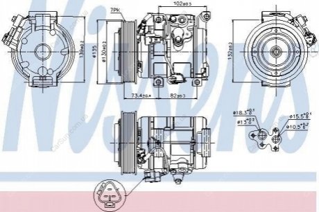 Катушка компрессора кондиционера Polcar CKK012 (фото 1)