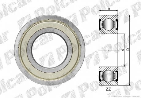 Кульковий підшипник Polcar CX6002ZZ