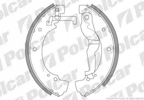 Барабанные колодки Polcar LS1656