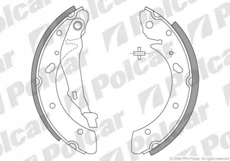 Барабанні колодки Polcar LS1843