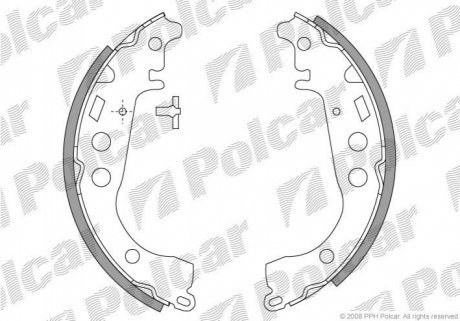 Барабанні колодки Polcar LS1854