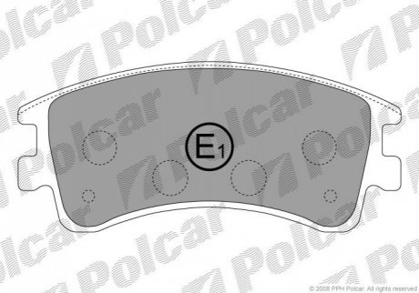 Монтажный комплект тормозных колодок Polcar LX0420