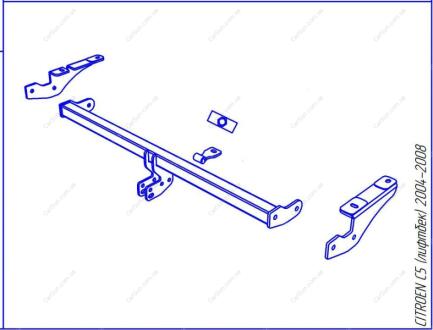 CITROEN C5 (ліфтбек) 2004-2008 Фаркоп під вставку ПолігонАвто TC008191