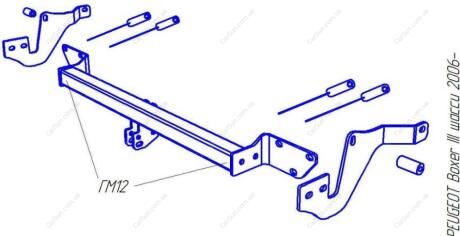 CITROEN Jumper III шассі 2006- Фаркоп ПолігонАвто TC008201