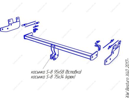 FAW Besturn X40 2017- Фаркоп під вставку ПолігонАвто TF008284