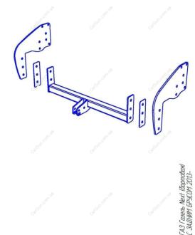 ГАЗ Газель Next (бортова) З ЗАДНІМ ПРОТИВОПІДКАТНИМ БРУСОМ 2013- Фаркоп під вставку ПолігонАвто TГ0010566