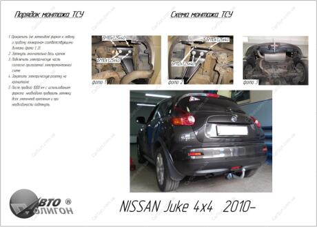 NISSAN Juke 4×4 кроссовер 2010- Фаркоп під вставку ПолігонАвто TN009404