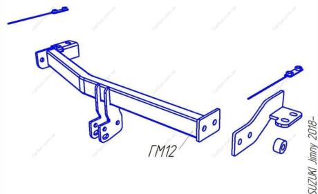 SUZUKI Jimny 2018- Фаркоп під вставку ПолігонАвто TS0010080