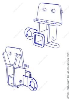 TOYOTA Land Cruiser 300 під штатне кріплення 2021- Фаркоп ПолігонАвто TT0010234