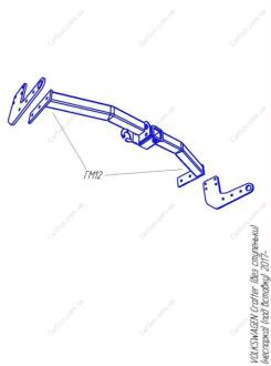 VOLKSWAGEN Crafter без сходинки (спарка) 2017- Фаркоп під вставку ПолігонАвто TV0010345