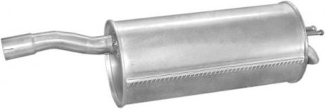 Глушитель (задняя часть) алюминизированная сталь Fiat Doblo 1.6i, 1.9D (00-05) POLMOSTROW 07.414