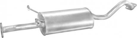Глушитель (задняя часть) алюминизированная сталь Hyundai H-100 2.5D POLMOSTROW 10.14