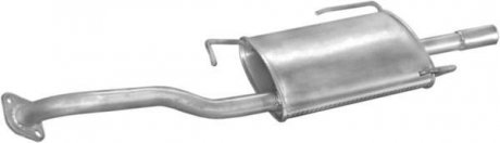 Глушитель (задняя часть) алюминизированная сталь Nissan Sunny 90-96 N14 1.4, 1.6i SDN POLMOSTROW 15.137 (фото 1)