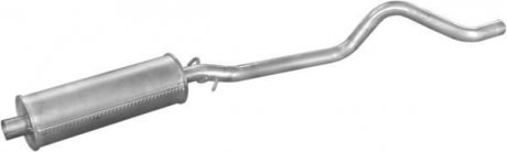Глушитель, алюм. сталь, середн. часть Opel Kadett E 84-86 1.2S/1.3N/1.3S (17.24) POLMOSTROW 1724 (фото 1)