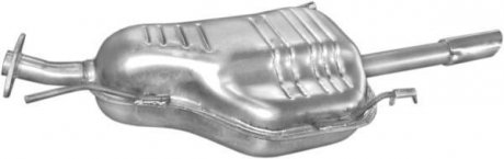Глушитель (задняя часть) алюминизированная сталь Opel Astra G 1.8, 2.0 SDN (98-) POLMOSTROW 17.296 (фото 1)